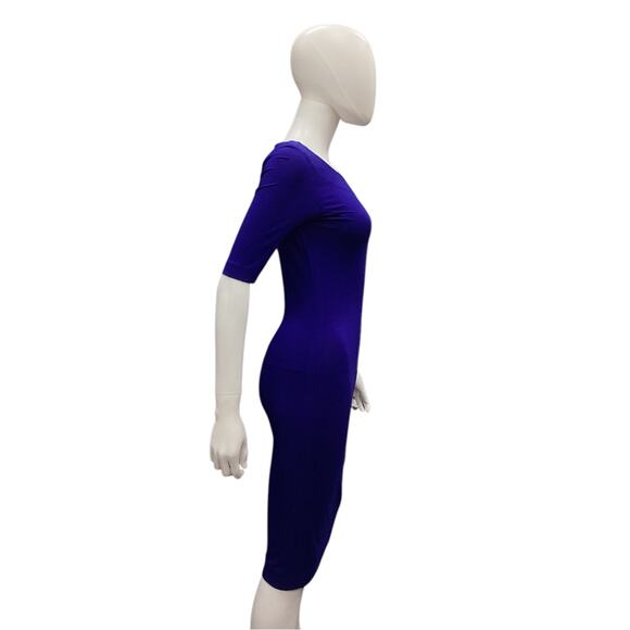 Diane Von Furstenberg Women’s Dress Size S Petite Short Sleeve Cobalt Blue - Picture 2 of 5